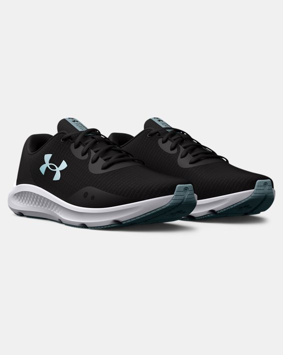 Women's UA Charged Pursuit 3 Tech Running Shoes, Black, pdpMainDesktop image number 3
